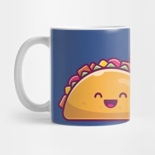 Cute Taco With Flag Cartoon Mug